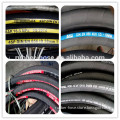 Wire spiral hydraulic hose with oil resistant synthetic rubber tube